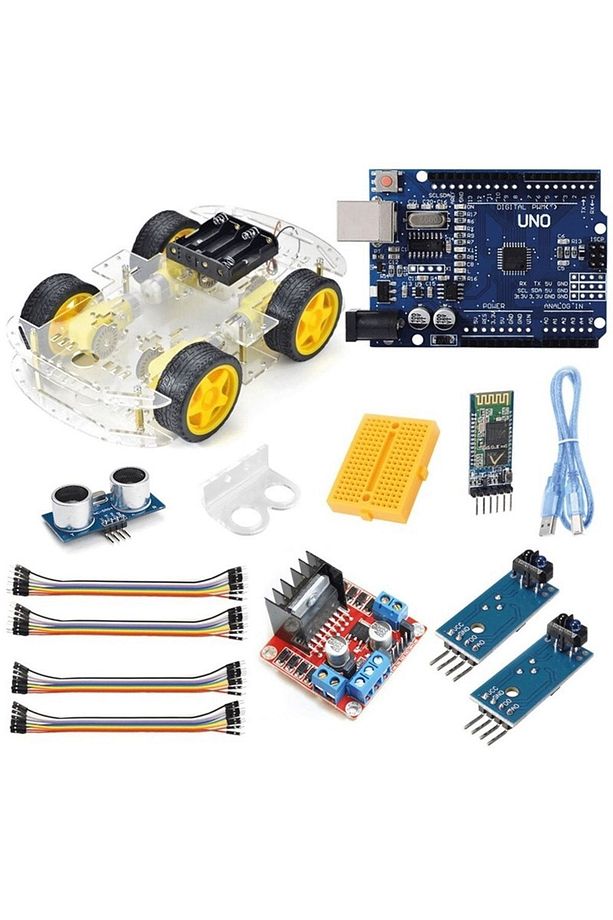 Bluetooth Robot Araba Kiti - 4wd - 1