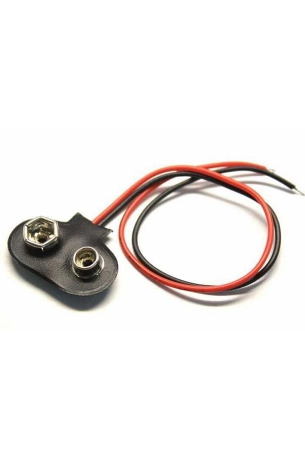 1 Adet - 9v Pil Başlığı Bağlantı Kablosu Jack Soket 9volt - 1