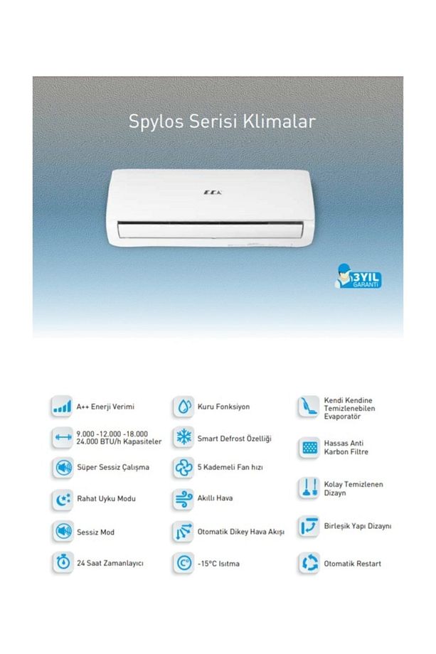 Spylos 12.000 Btu Split Inverter Klima - 3