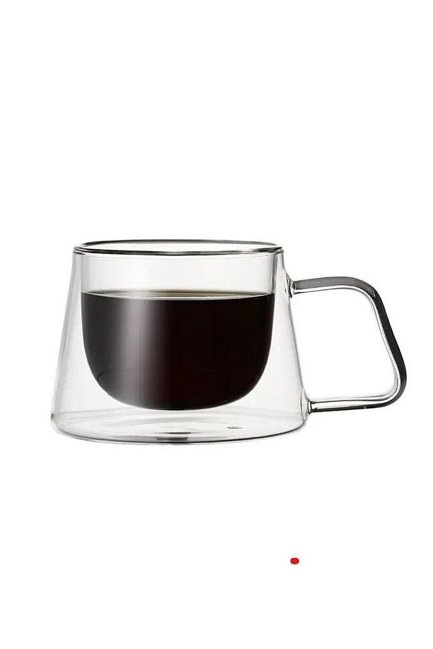 Yeni Tasarım Neskafe Ekspresso Fincanı, Çift Cidarlı Kulplu Cam Fincan 4 Adet 1836 - 5