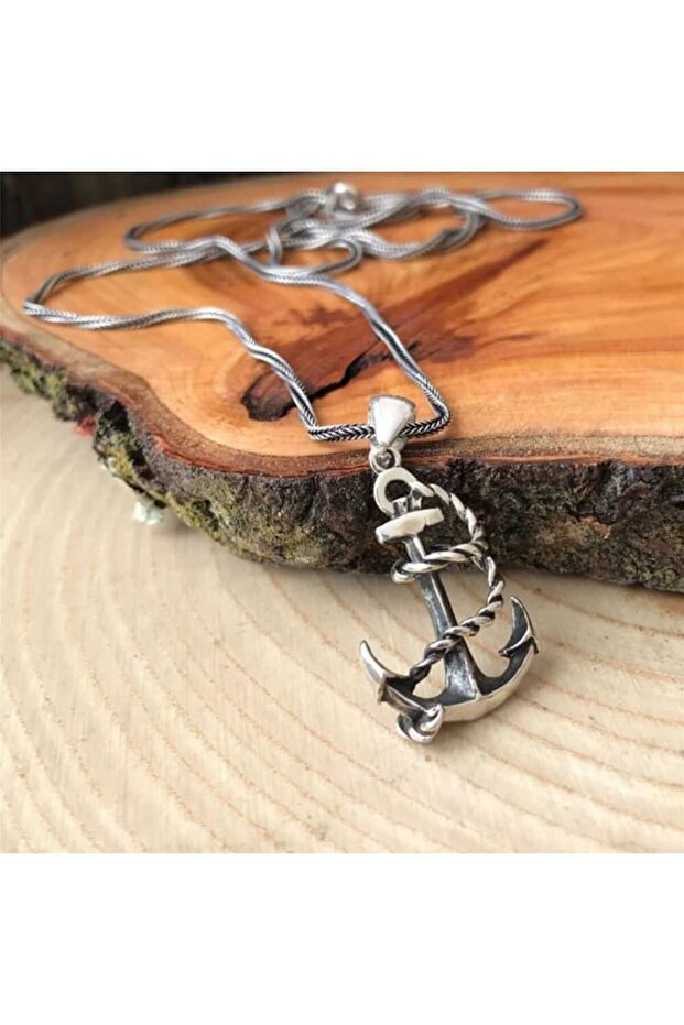 Anchor Model Men's Steel Necklace