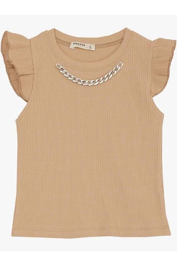 Girl's Ruffled Sleeves Chain Camisole T-Shirt