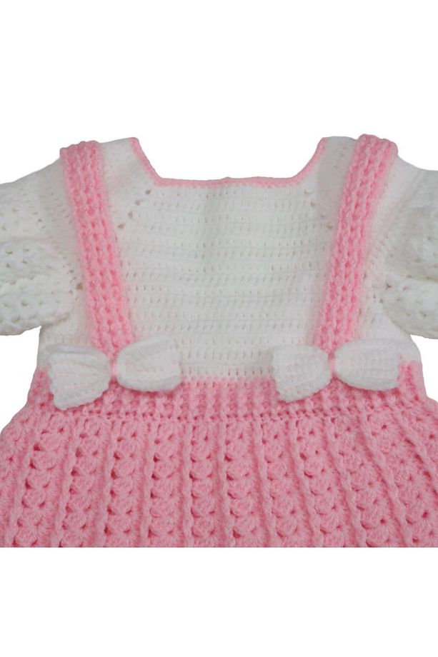 Aykır-ı Bebe El Örgüsü Kurdeleli Bebek Jilesi - 2