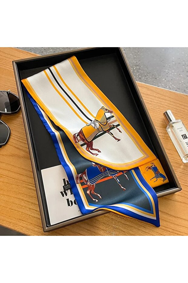 Kravat Eşarp Atlı Desen - 1