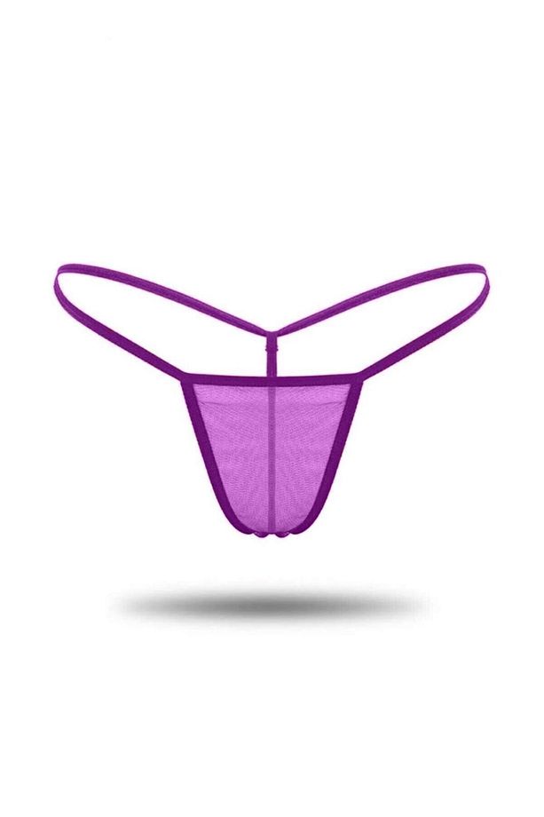 4 Lü Paket Transparan Tül Tanga String - 2