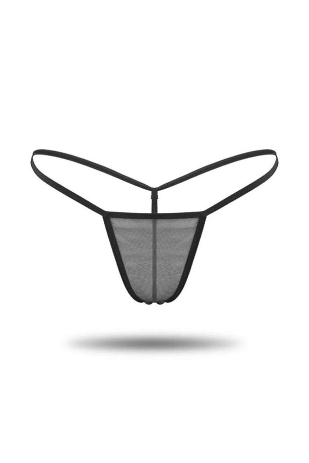 4 Lü Paket Transparan Tül Tanga String - 3