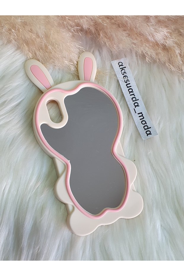 iPhone X - XS Compatible Rabbit Ears Mirror Silicone Dumper Case