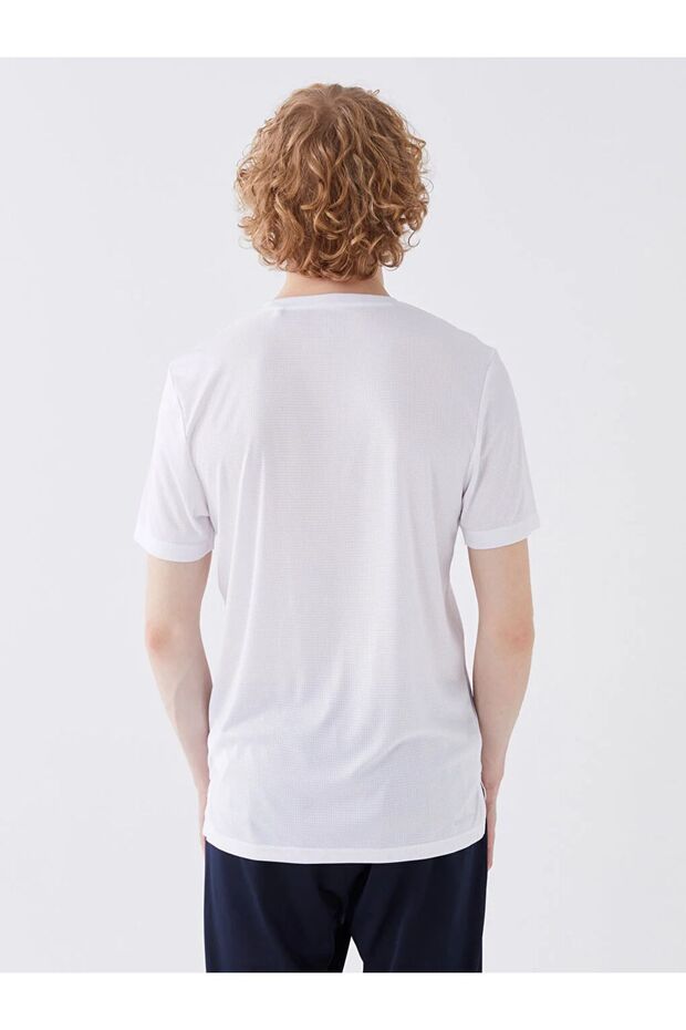 LCW Active DRY-TECH Bisiklet Yaka Kısa Kollu Erkek Tişört - 5