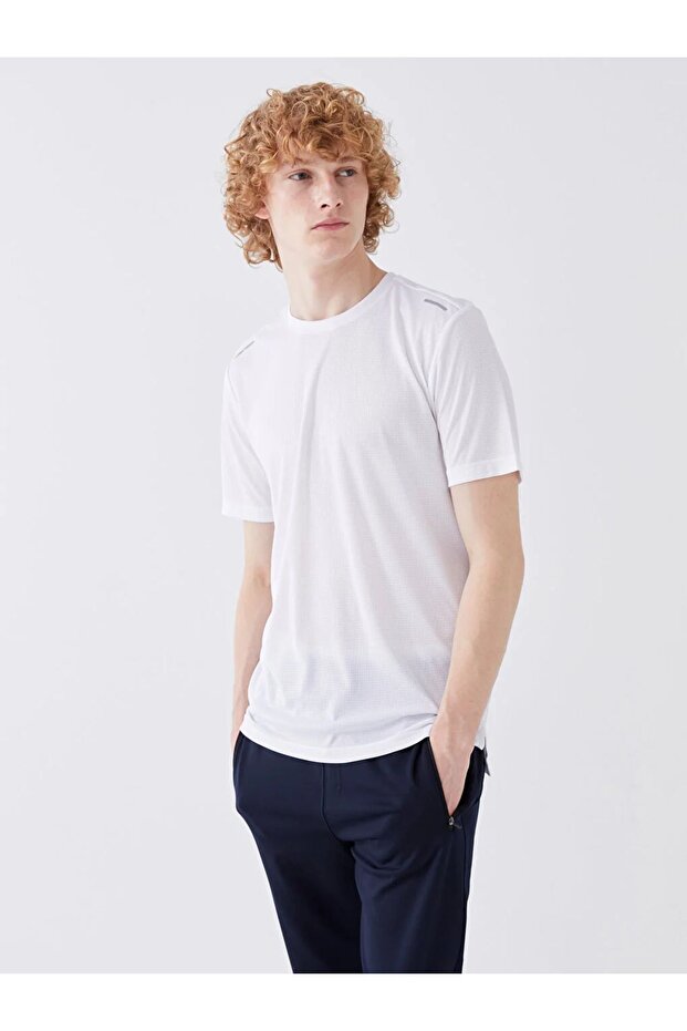 LCW Active DRY-TECH Bisiklet Yaka Kısa Kollu Erkek Tişört - 1