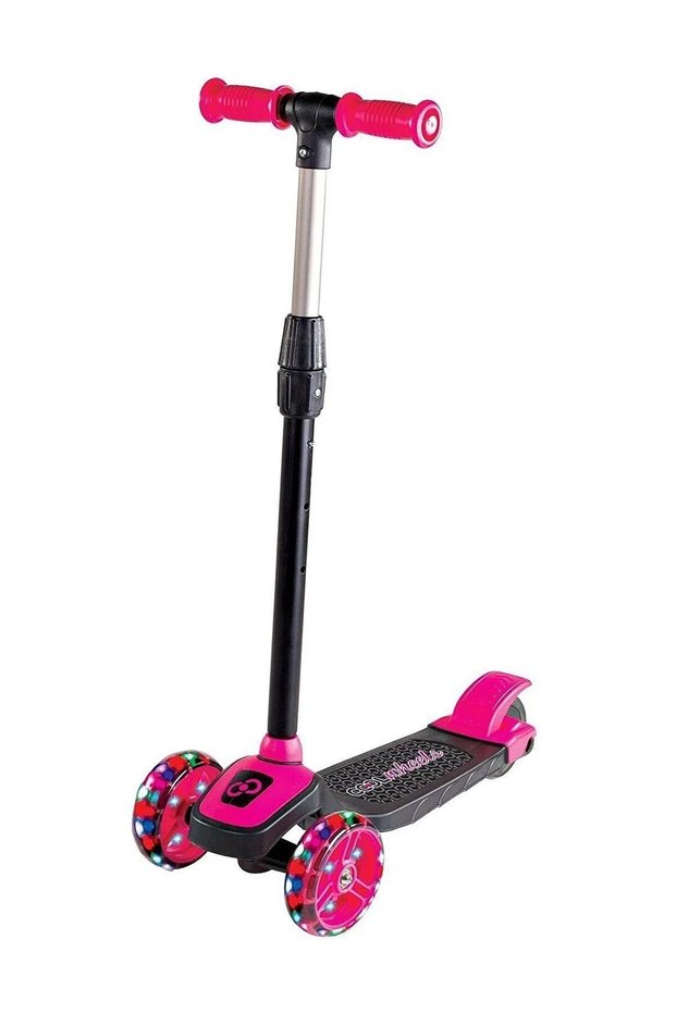 3-Wheel High Adjustment Orange Scooter with LED Lights +3 Years