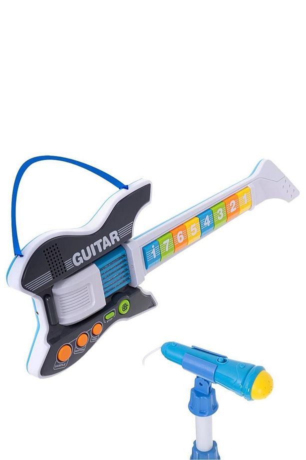 Rg-035bk Mikrofonlu Tuşlu Çocuk Elektro Oyuncak Gitar (MİKROFON STANDI VE ASKI DAHİL) - 6