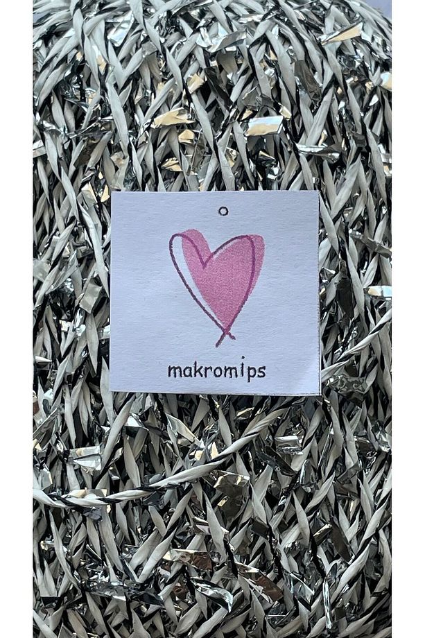 Premıum Metalik Confeti Kâğıt Rafya Ip(50gr/m+-5)Simli Parlak Abiye Polyester Çanta Şapka Örgü ipi - 2