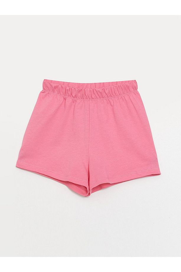 Beli Lastikli Çiçekli Kız Bebek Şort 2'li - 3