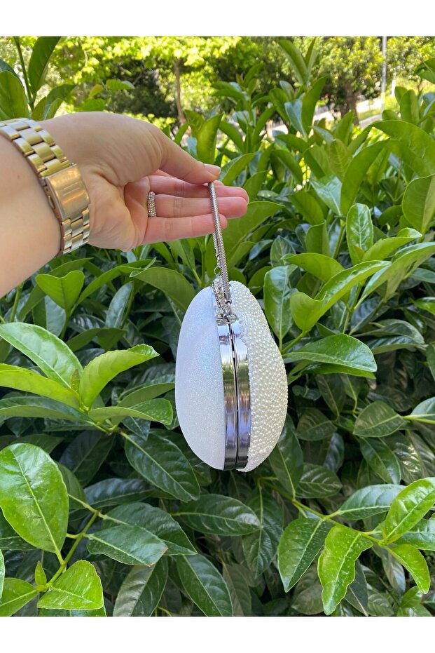 حقيبة سهرة كريستالية - تصميم على شكل قلب - 3