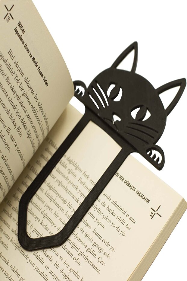 3D Bookmark with Big Cat Figure - 3