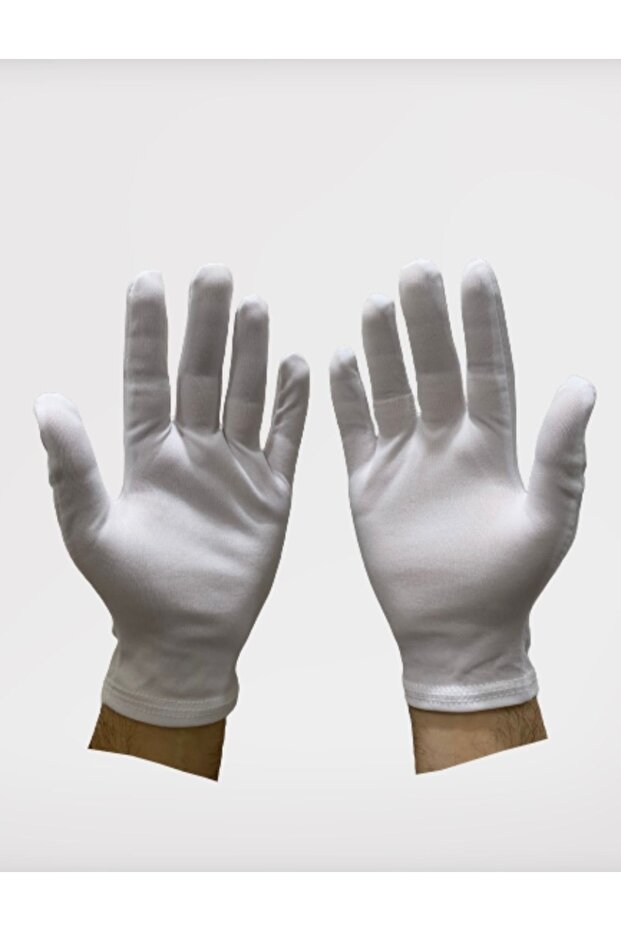 Polyester Jarse Tören Eldiveni - 1