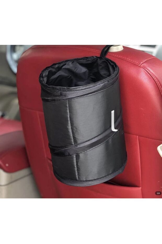 Auto Car Folding Trash Can Organizer Trash Can Black