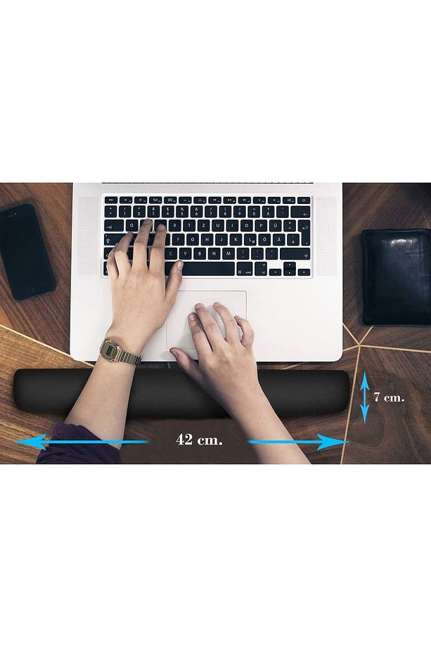 2'li Bilek Destekli Mouse ve Klavye Pedi Seti - Kaymaz Mousepad ve Klavye Desteği Seti - Fare Pedi - 6