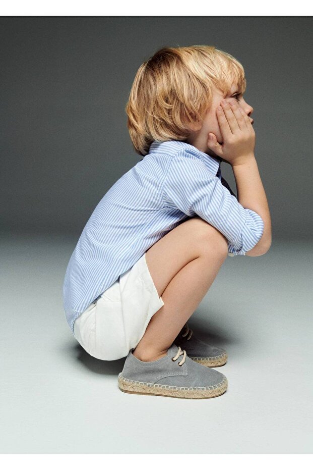 Bağcıklı süet espadril - 3