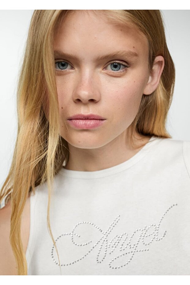 Strass Taşlı Pamuklu Bluz - 7