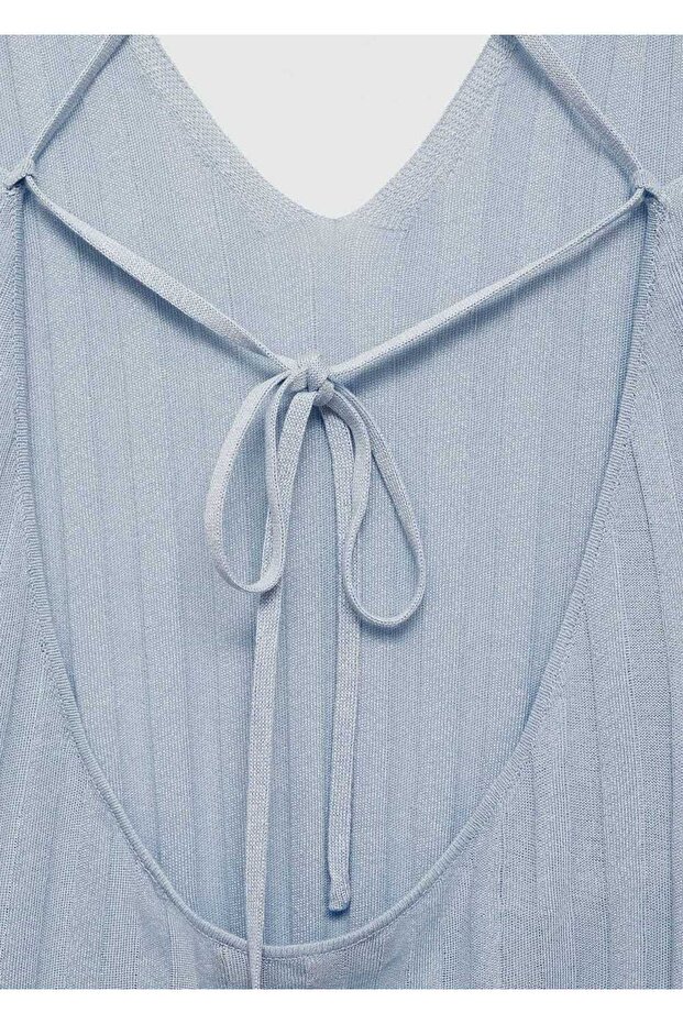 Sırtı açık mini elbise - 5