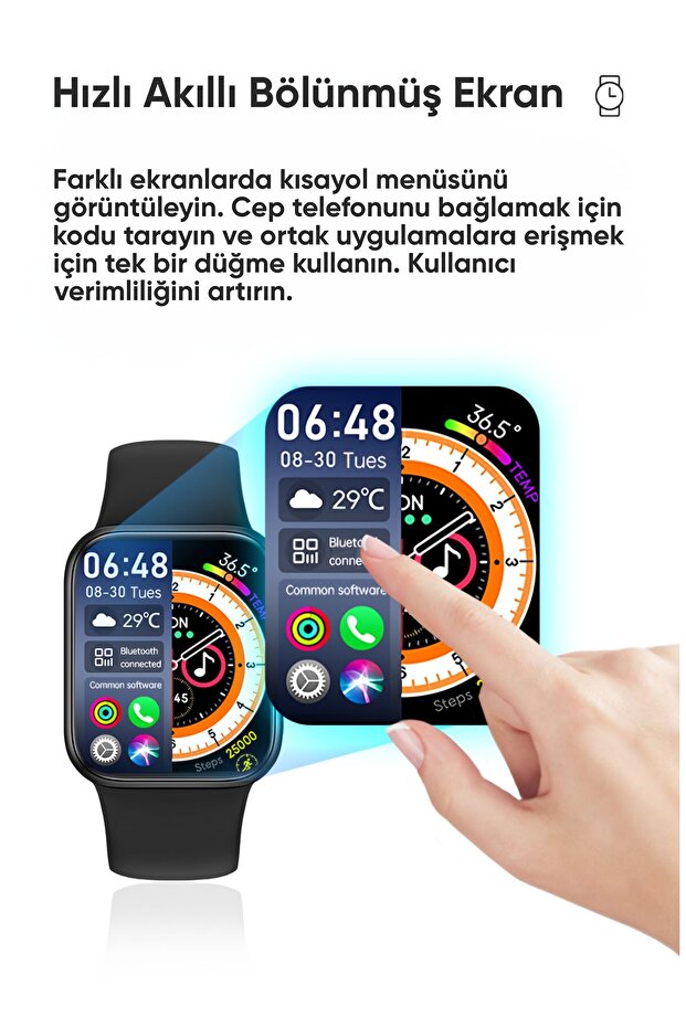 Akıllı Saat Watch 9S Pro İos ve Android Uyumlu - 5
