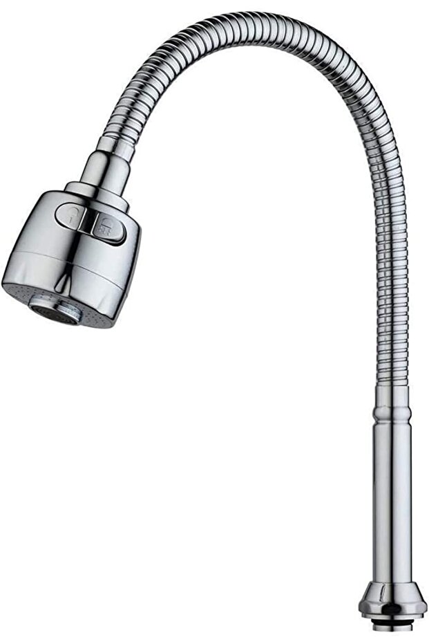Mc 360 Degree Swivel - Spiral Chrome Kubar Faucet Sprayer, 2 Functions Stainless Steel