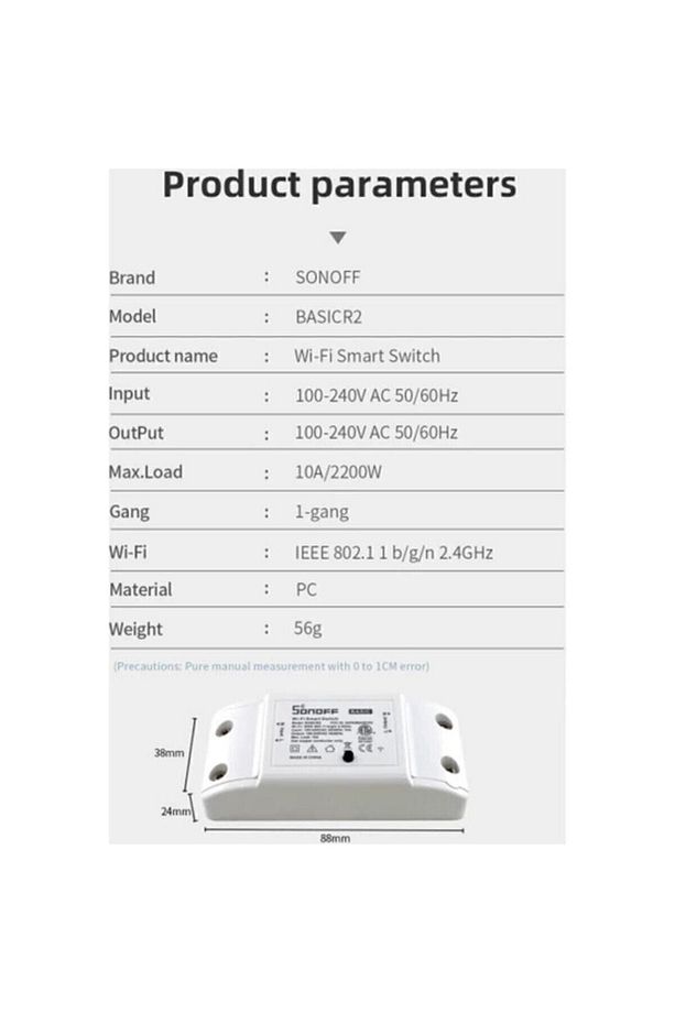 Basic R2- (2 Adet) Wifi Akıllı Ev Rölesi - 5