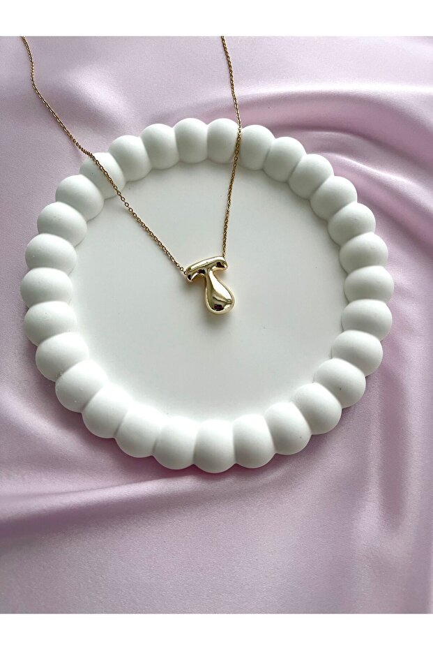 Women's Asymmetrical Letter Necklace, Letter t Necklace
