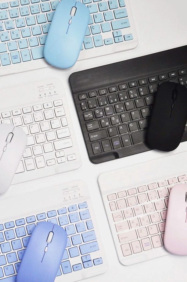 Siyah Bluetooth Kablosuz Klavye Mouse Seti - 3
