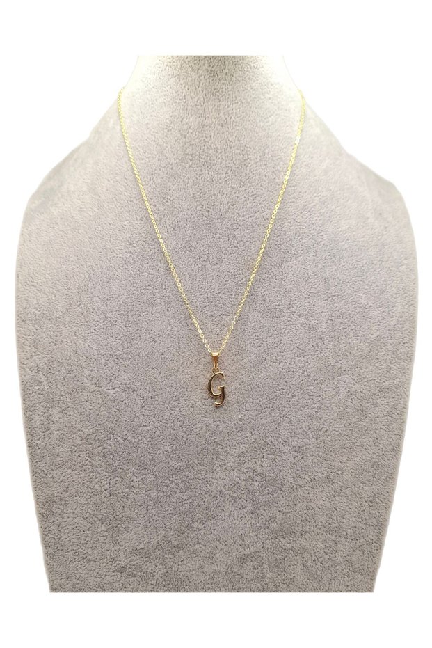Gold Colored G Letter Necklace