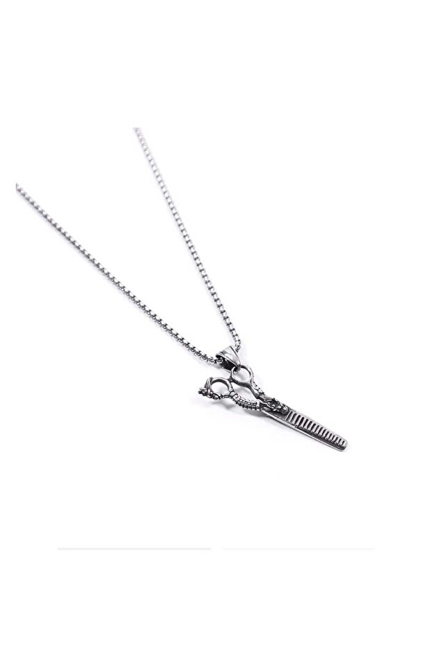 Men's Steel Scissors Necklace