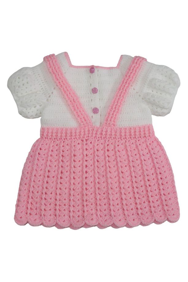 Aykır-ı Bebe El Örgüsü Kurdeleli Bebek Jilesi - 3
