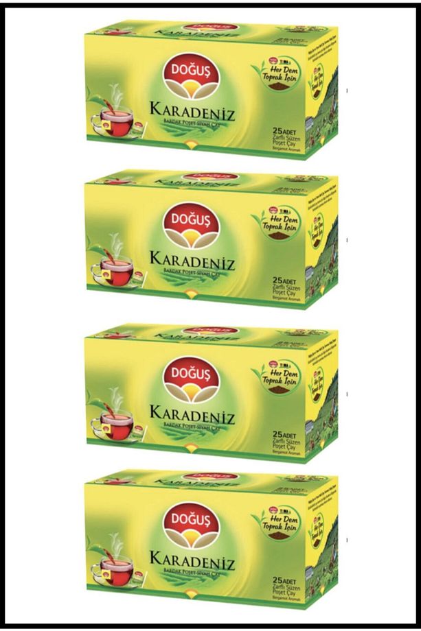 Karadeniz Bardak Poşet Siyah Çay - 25 li 4 ADET - 1