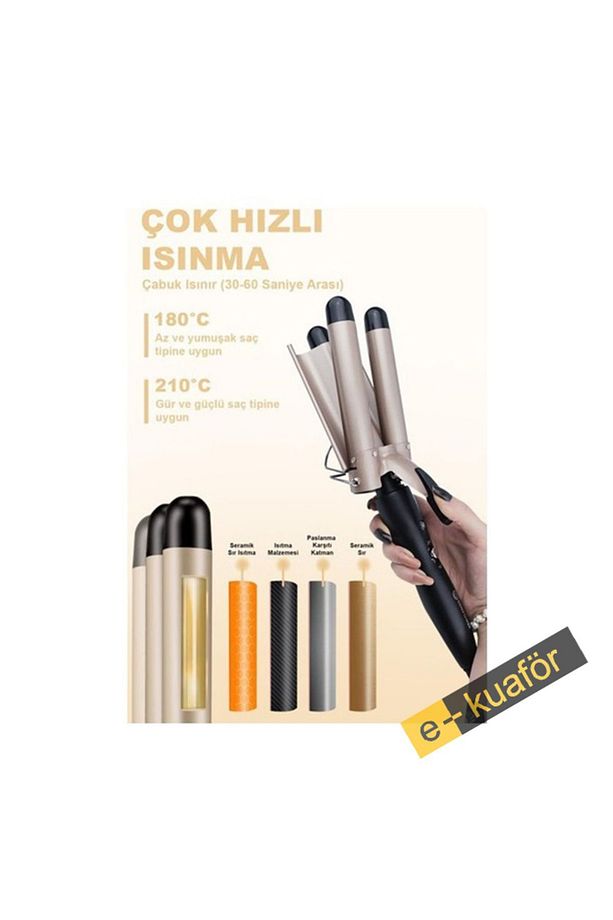DEMPOWER DP-46 PROFESYONEL SERAMİK SU DALGASI SAÇ ŞEKİLLENDİRİCİ - 4
