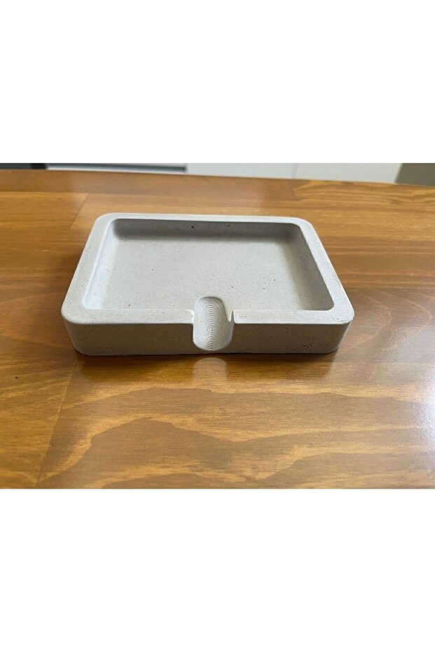 طبق صابون خرساني رمادي - 5