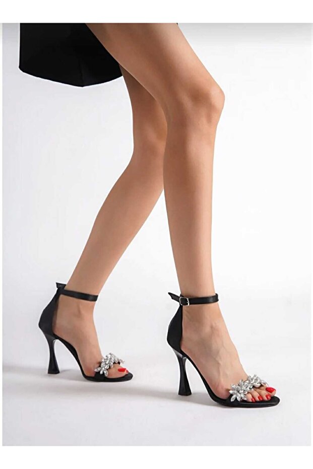 Back Closed Satin Summer Sandals - 2