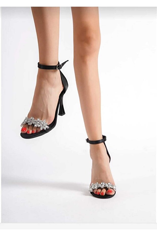 Back Closed Satin Summer Sandals - 3