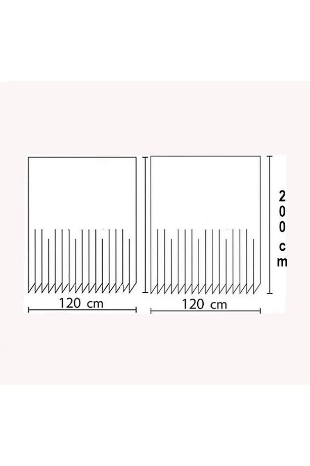 Banyo Perdesi 2x120x200 Çift Kanat Duş Perdesi Halka Hediyeli 0010 Kırmızı - 6
