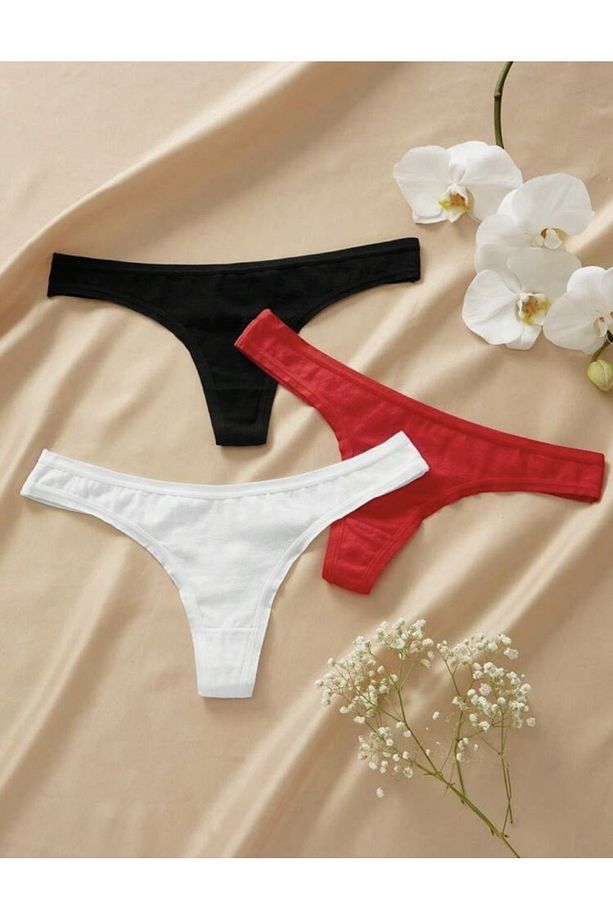 3 Lü Paket Esnek String Külot - 1