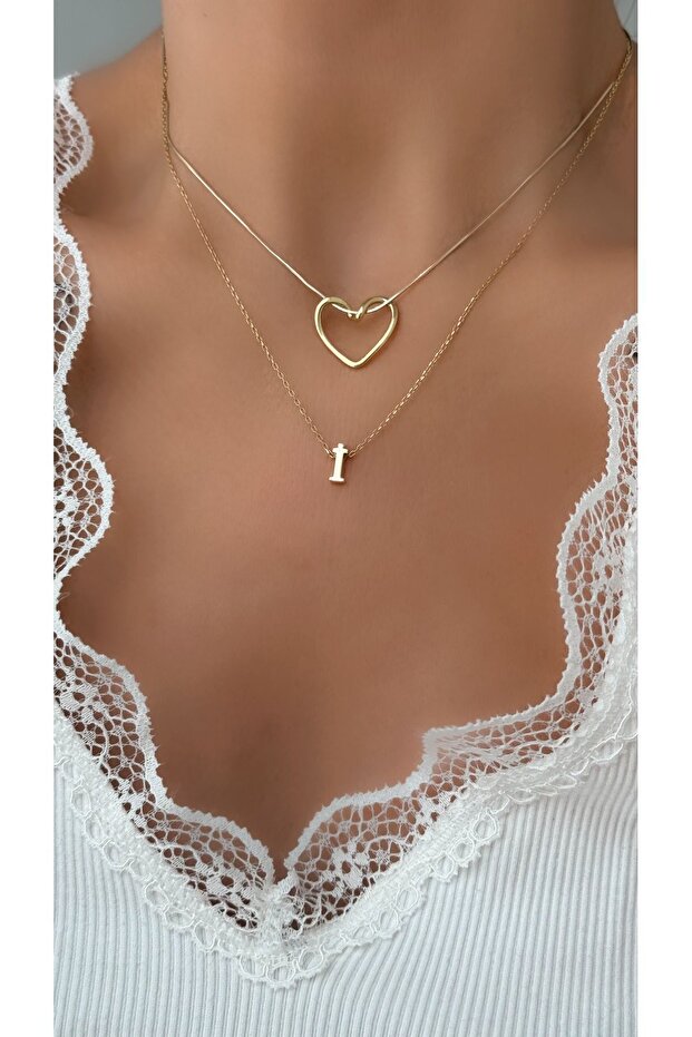 Çelik Trend Kalp Kolye - 1