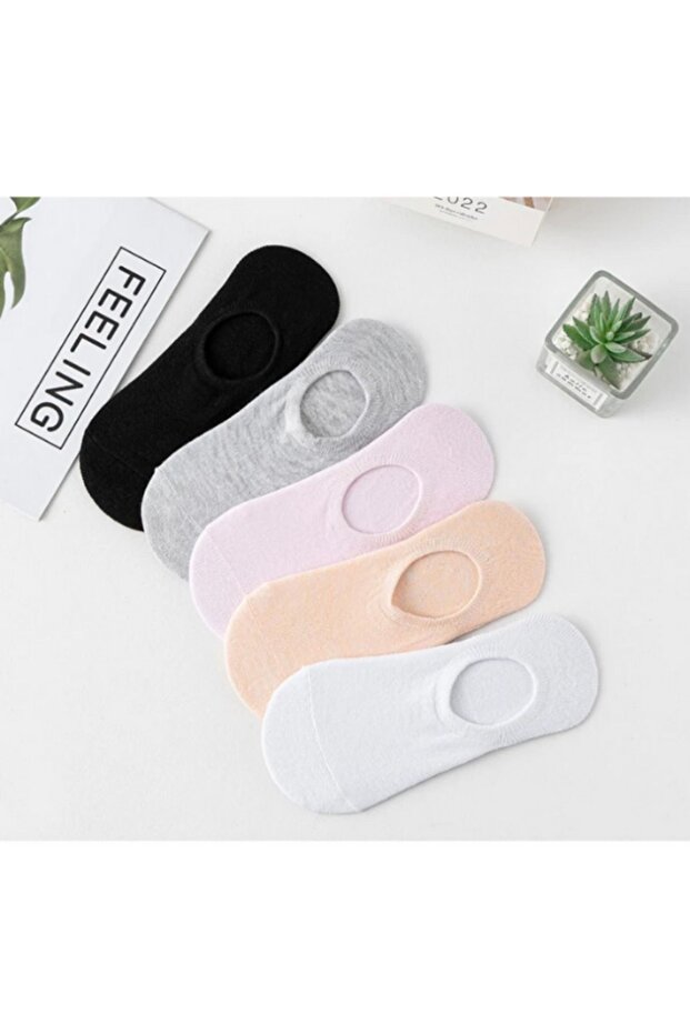 5Pcs Invisible Under-Wrist Flat Snekers Women's Socks