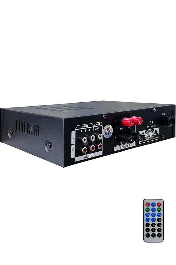 Hepa Merz HB-200 Stereo Mixer Amfi 4-8 Ohm 2 Çıkışlı 2x100W Anfi Bluetooth Usb - 4