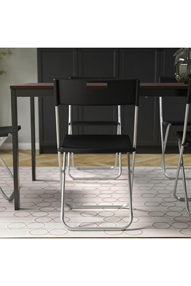 Gunde Katlanır Sandalye - Siyah - 5