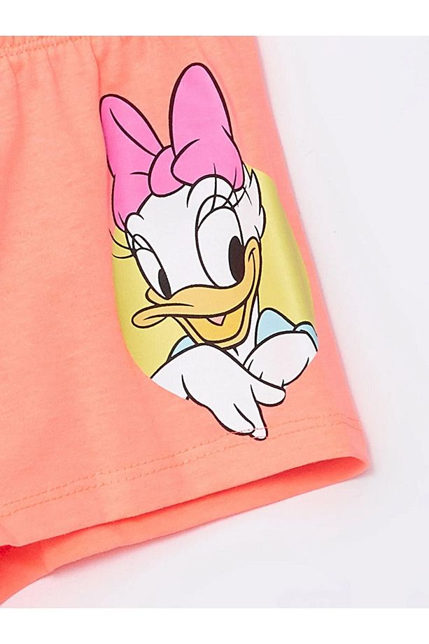 LCW baby Beli Lastikli Kız Bebek Minnie Mouse Baskılı Şort 2'li - 6