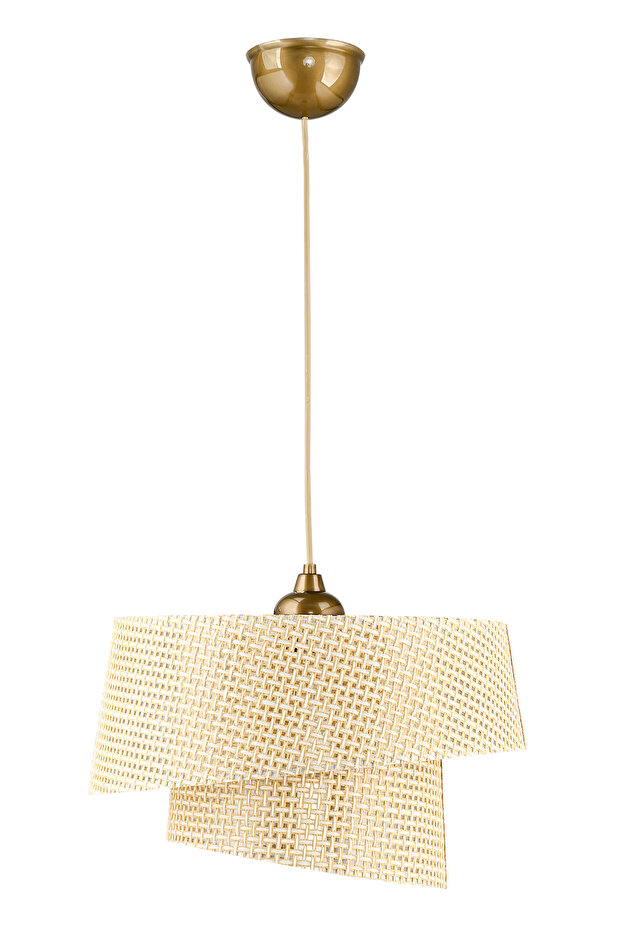 Eftelya Hazeran Rattan 2 Katlı Pasta Sarkıt Avize - 5