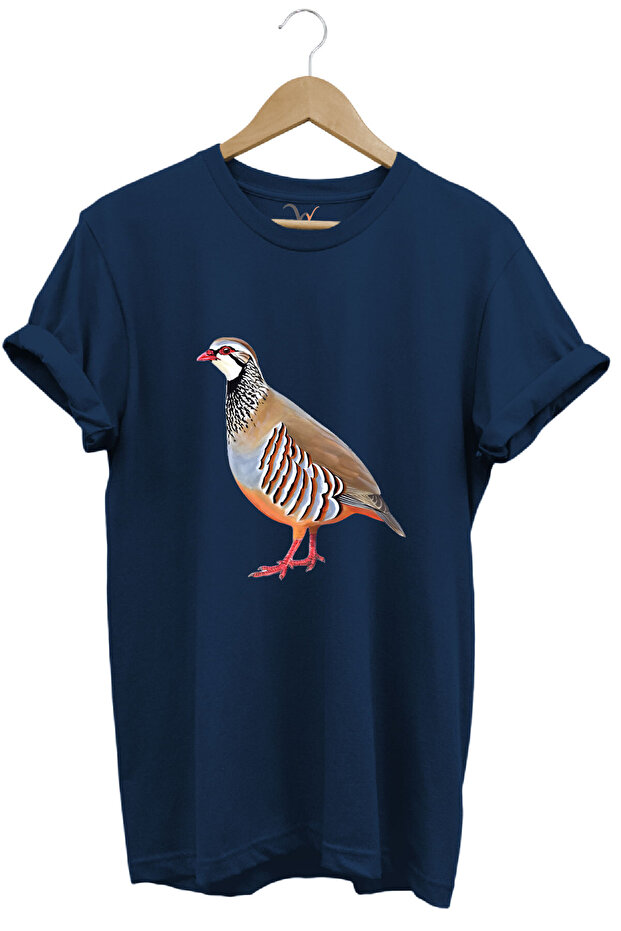 Hunting Woodpecker Hunting Woodpecker Printed Regular Fit 100% Cotton Navy Blue T-Shirt