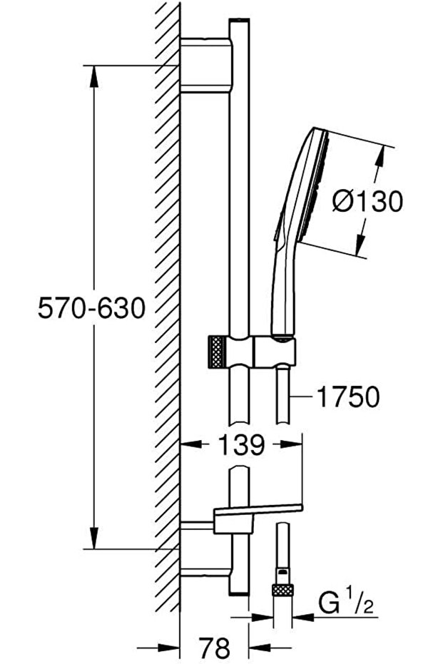 Duş Seti 3 Akışlı Smartactive Krom - 26575000 - 5