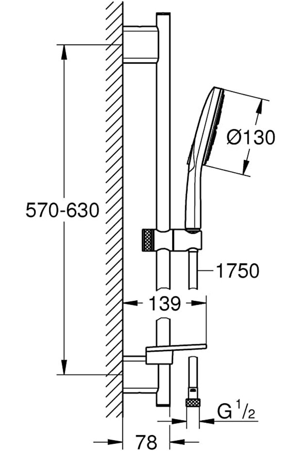Duş Seti 3 Akışlı Smartactive Krom - 26575000 - 2