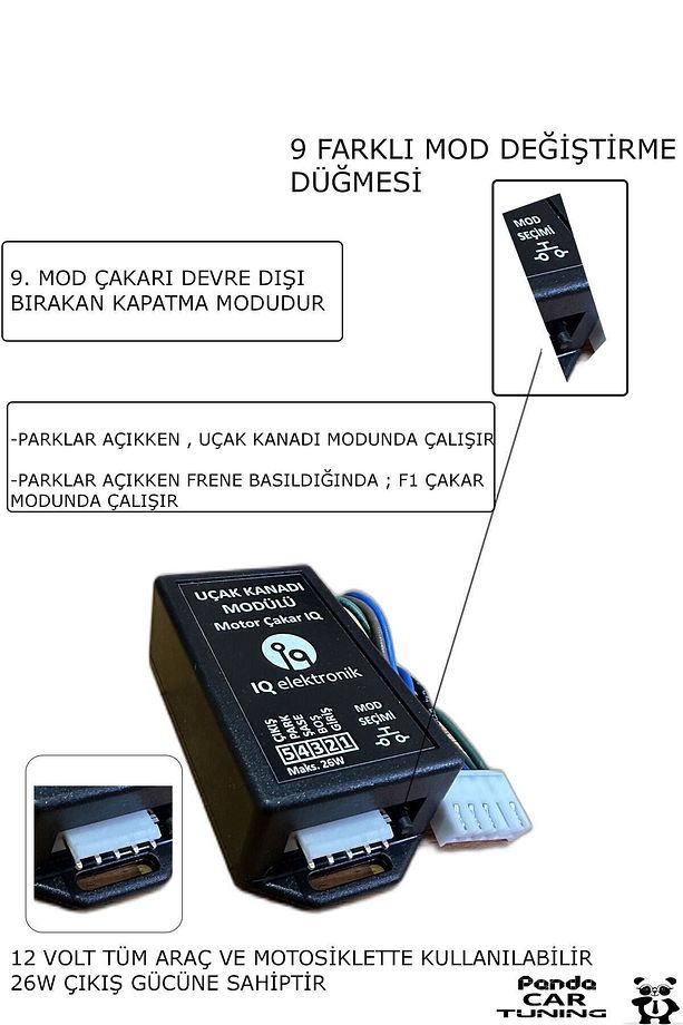 Uçak Kanadı Motor Çakar F1 Çakar Tek Modül 2in1 - 2